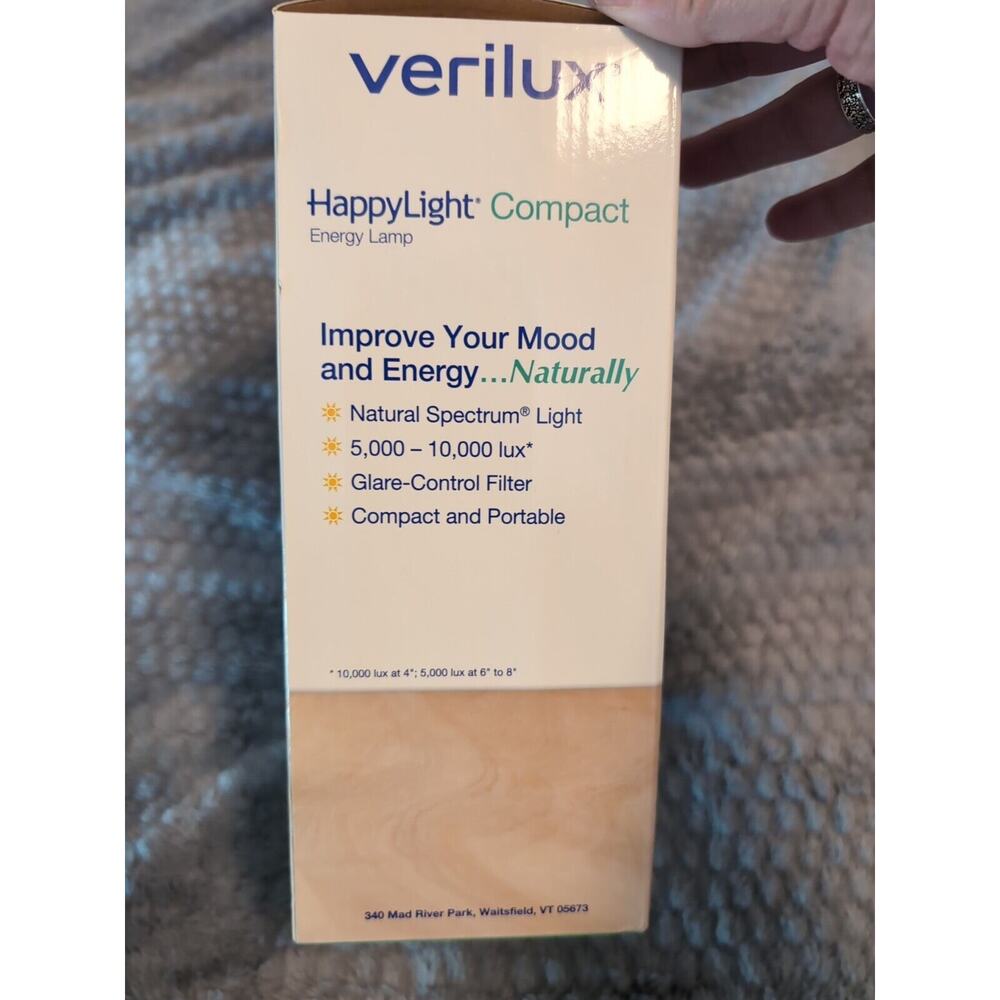 Verilux HappyLight Liberty Portable Therapy Energy Lamp - VT10WW1 NIB New In Box - Picture 2 of 2
